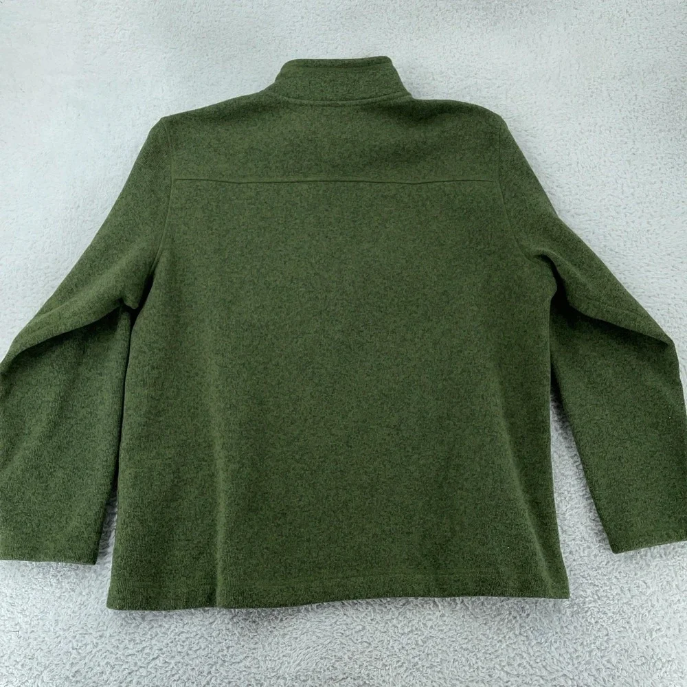 The North Face Pullover FITS XL Green Gordon Lyons Quarter‎ Zip Fleece Sweater